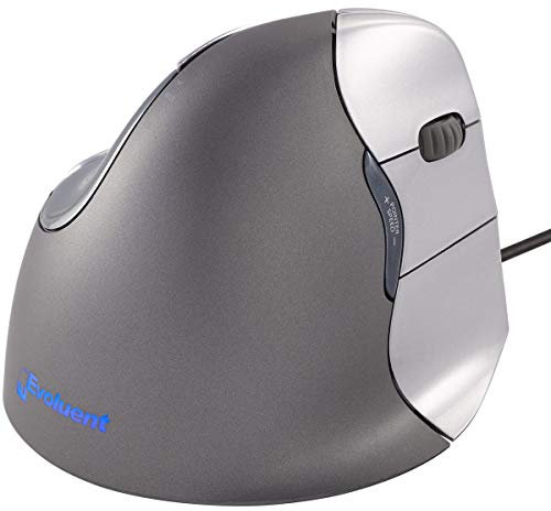 Ergonomic mouse Evoluent VerticalMouse 4 Right Regular, Black, Grey/Silver, Medium/Large, VM4R