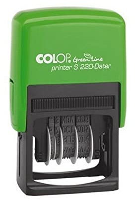 Colop 15520050 S220 Green Line Datumsstempel (12 Jahre, selbstfärbend, 22 x 4 mm) schwarz
