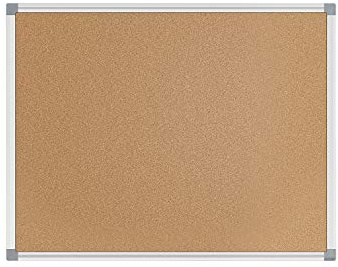 MAUL Pinnwand Kork 45x60 cm | Tafel mit naturbelassener Korkplatte | Stabiler Rahmen aus Aluminium | Montage in Quer- und Hochformat möglich | Inklusive Montagematerial | Braun