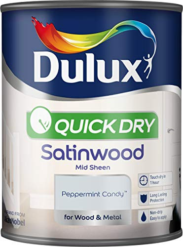 Dulux Quick Dry Satinwood Paint For Wood And Metal - Peppermint Candy 750Ml