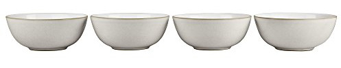 Denby 375048907 Natural Canvas Cereal Bowl Set, Cream, Set of 4, 15.5 x 15.5 x 6 cm