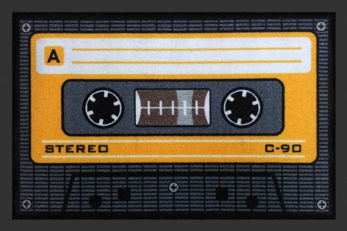 Fussmatte Tape Orange Kassette Fußmatte Cassette Schmutzmatte Türabstreifer Türmatte Fußabstreifer Schmutzfangmatte