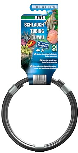 JBL Tuyau prédécoupé GRIS 12/16, 2,5m, Tuyau à eau pour aquarium