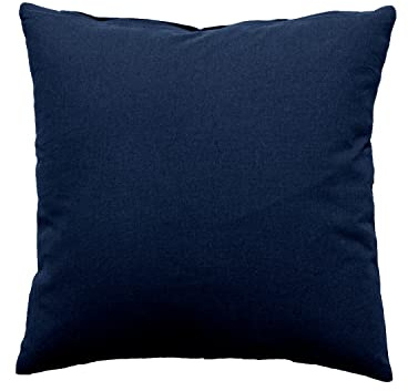Enjoy Home, Coussin Carré, 40 x 40 cm, 400 g, Bleu Marine, 100% Coton certifié Oeko Tex, Lavable en Machine, Déhoussable avec Zip, Idéal pour Apporter de la Couleur à Vos canapés, Collection Panama