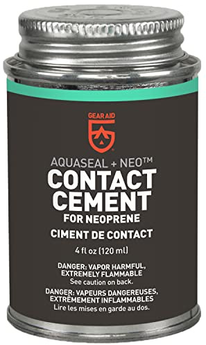 GEAR AID Aquaseal NEO Neoprene Contact Cement for Wetsuit, Wader, and Watersports Gear Repair – Fast-Drying, Waterproof, Flexible Adhesive, 4 fl oz