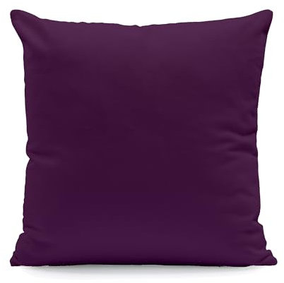Kissenbezug 80x80 cm Uni Lila Dunkel Baumwolle Dekokissen Kissenhülle Couchkissen Sofakissen Deko Reißverschluss