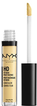 NYX Professional Makeup HD Photogenic Concealer Wand, Corrector para todo tipo de pieles, Cobertura media, Tono: Amarillo
