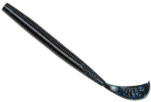 Strike King 6-Inch Rage Tail Cut-R Worm, Black Blue Flake (RGCUT56-2)