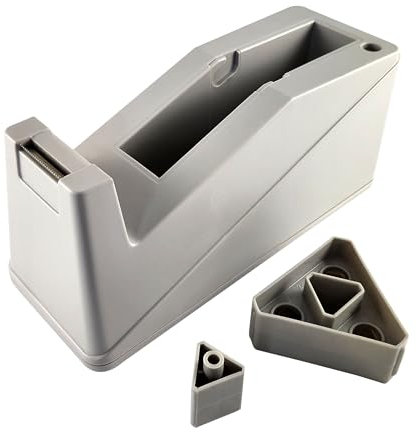 KLEBESHOP24 Tischabroller für Klebeband bis 25 mm Breite Grau