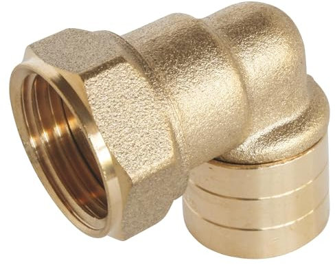 SOMATHERM FOR YOU, Raccord écrou tournant coudé à glissement 15/21 pour tube PER Ø12 - Montage facile, résistant à la corrosion, pression max 10 bars, température 5°C à 90°C