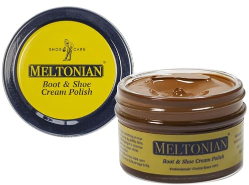 Meltonian Cream | Saddle 141| Quality Shoe Polish for Leather and Leatherette (Synthetic) | Use on Boots, Shoes, Belts, Gloves, Purses and Accessories | Leather Conditioner | 1.7 OZ Jar