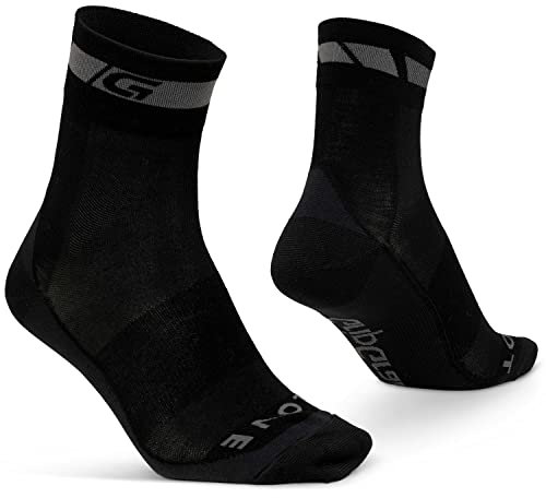 GripGrab Merino Wolle Regular Cut 1er und 3er Pack Fahrradsocken Radsport Strümpfe mit Merinowolle Geschenkbox Set M