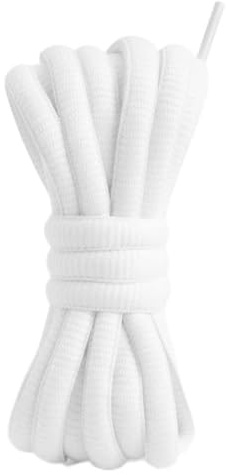 White Oval Trainer 120cm laces for Gym, Running & Basketball Trainers