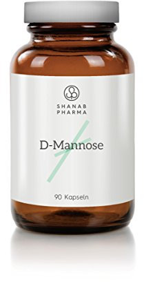 Shanab Pharma D MANNOSE 500mg Kapseln 90 Stück - Vegan - 100% Natürlich und Rein - Glasflasche - Ohne Zusätze und Hilfsstoffe