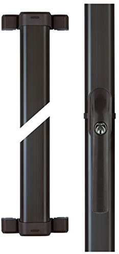 Abus Fos550A Al0145 Spranga con Blocco, Serratura a Spinta con Cilindro e Allarme, Chiave Maestra, Livello di Sicurezza: 10, 07435, Marrone