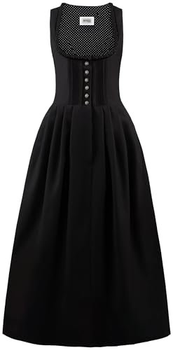 Stockerpoint Damen Zenta3 Maxi Maxi Dirndl ohne Schürze, schwarz, 38