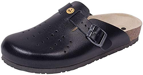 Weeger-ESD Antistatik Clog schwarz perf. Gr. 40, Glattleder, Made in Germany