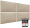 MOLLIS - Lot de 4 panneaux muraux rectangulaires et décoratifs - En mousse - Pour tête de lit ou protection contre les chocs - Réduit le son et améliore l'acoustique - 60 x 30 cm - Beige clair