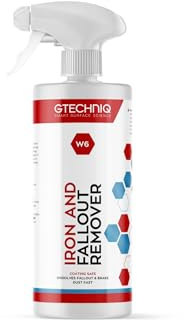Gtechniq W6 Iron and General Fallout Remover for Cars, Brake Dust Degreaser and Cleaner for Wheels, Rims and Paintwork, Safe on Coatings, 500ml