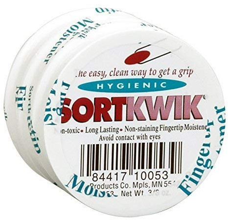 Lee Sortkwik Fingertip Moistener, 3/8 oz, 12 Pack (S10053)