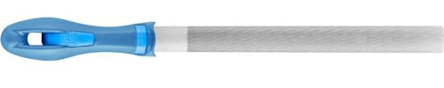 Klipp 2 Typ Halvrund Fil, 250mm Längd, Silver/Blå
