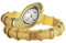 FENKOO Frauen Gold Schlange Stil Legierung Quarz Analog Armbanduhr