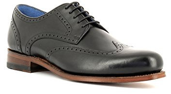 Gordon & Bros. Herrenschuhe Levet 5428 Klassischer rahmengenähter Schnürhalbschuh mit Oxford Schnürung im Brogue Stil für Anzug, Business und Freizeit Schwarz (Torino Black Leather), EU 40