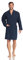 Vossen Damen Bademantel Rom, Einfarbig, Gr. XL (48/50), Blau (winternight)