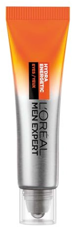 L’Oréal Paris Men Expert Revitalising Eye Roll On 10ml, Hydra Energetic Anti-fatigue Eye Moisturiser With Vitamin C*, for Tired Looking Eyes, Fights Eye Bags, Fine Lines and Dark Circles