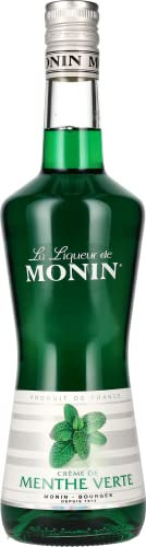 Monin Likör Pfefferminz (1 x 0,7l) - für Cocktails und Desserts - frischer Minzgeschmack - grüne Minze - Mixgetränke - Barkeeper - Qualität