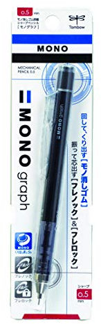 Tombow Mechanical Pencil MONO Graph, Black, 0.5mm (SH-MG11)