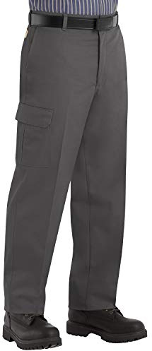 Red Kap Men's Industrial Cargo Pant - Breathable Work Pants, Wrinkle Resistant Design Fights Fading & Stains, Charcoal, 34W x 34L