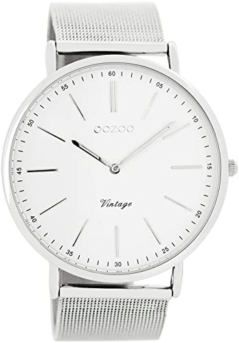 Oozoo Herren Digital Quarz Uhr mit Edelstahl Armband C7380