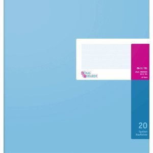 K+E Spaltenbuch 27,7x29,7cm mit Kopfleiste 20 Spalten 40 Blatt hellblau