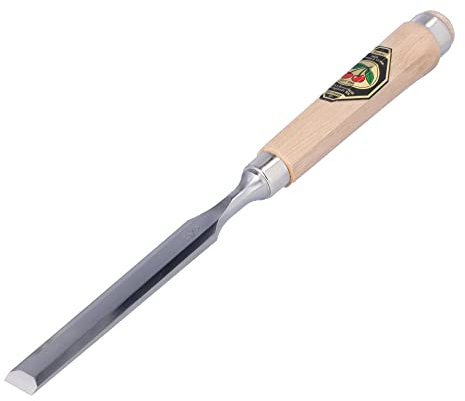 Outils « Cerise » 1001016 | Ciseau à bois de qualité supérieure avec manche en hêtre blanc, forgés à la main en Allemagne – 16 mm