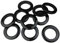 Stoffösen für Stoffloch Ø 40 mm, verwendbar für alle Stoffstärken, 10 Stück, Kunststoff, schwarz