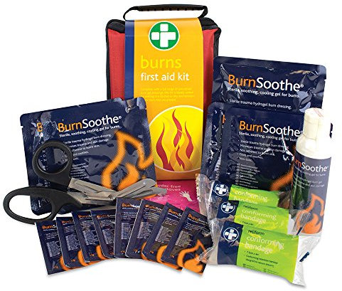 Reliance Medical Burn First Aid Kit - Red Stockholm Bag, Revolutionary Relabel Dressings, Ideal for Kitchens and Hazard Areas