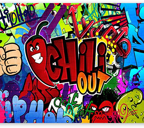 Wallpaper - Wall Mural 350x256 cm Non-Woven Premium Art Print Fleece Wall Mural Decoration Poster Picture Design Modern Graffiti 10110905-11