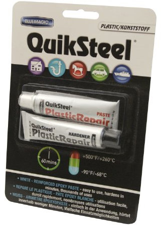 QuikSteel 17502 Plastic Repair Epoxy Paste, 2 Oz