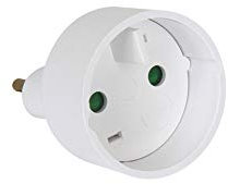 DEBFLEX 701070 Voyage Prise Universelle-Adaptateur Europe 10/16A 2P 4mm Blanc Vrac-Debflex-701070, 10/16 A