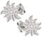 CLEVER SCHMUCK Silberne Damen Ohrringe als Ohrstecker Edelweiß Blume 10 mm plastisch seidenmatt und glänzend Sterling Silber 925