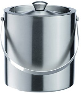 WAS 1527 250 Chromnickelstahl Eiseimer, Doppelwandig, 2.5 L, 17.0cm Durchmesser, 18.0cm Höhe