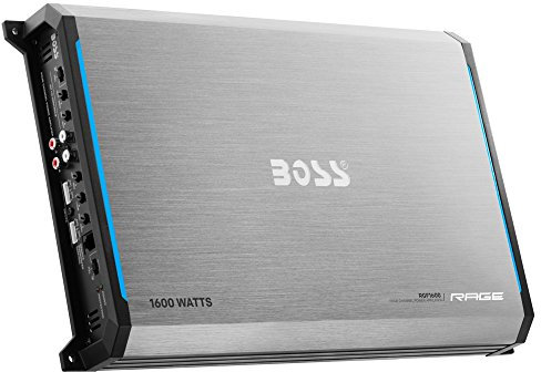 BOSS AUDIO RGF1600 Rage 1600-Watt Full Range, Class A/B 2 to 8 Ohm Stable 4 Channel Amplifier with Remote Subwoofer Level Control