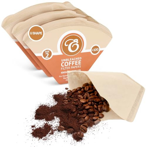 EDESIA ESPRESS – 300 Filtri da Caffè Conici in Carta – Filtro Caffè N.2 per Caffettiera Manuale, Metodo Pour-Over e Infusione Delicata – Misura 2 Marrone