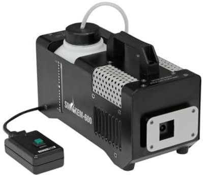 HQ-Power Máquina de humo, 600 W, mando a distancia por cable fijo con indicador LED, tiempo de calentamiento rápido, salida de humo 283 m³ por minuto, depósito extraíble de 0,5 litros, compacta y