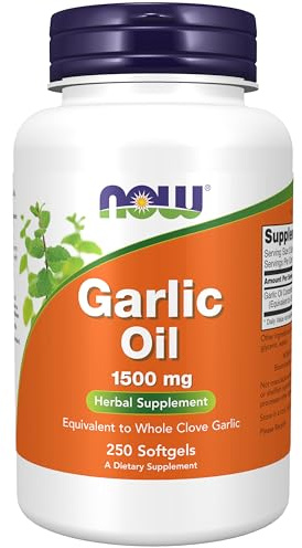 NOW Foods Supplements, Garlic Oil 1500 mg, Serving Size Equivalent to Whole Clove Garlic, 250 Softgels