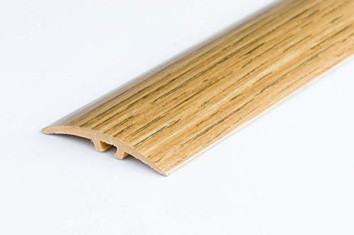 23 Colours Wood Effect Door Edging Floor Trim Threshold - 40mm Self-Adhesive TMW Profiles (Oak)
