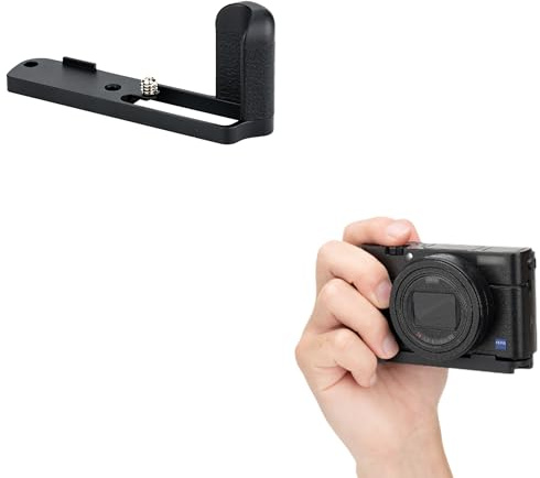 JJC aluminium handgrepp kompatibel med Sony RX100 VII, förbättrad | RX100M7 kompatibel, lätt aluminiumkonstruktion, kompakt design, förbättrat handhållet grepp