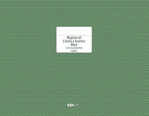 Edipro E2876 Registro Carico Scarico RAEE, 43 Pagine Numerate f.to 24,5x31