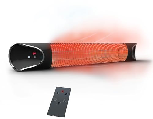 LIVINGTON Instant Heater – Calentador Infrarrojo para Calefacción Rápida sin Pérdida de Energía – Calentador Radiante con Temporizador y Control Remoto – Ideal para Interiores y Exteriores